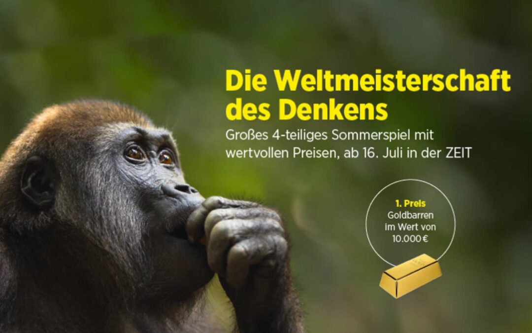 Zeit-Serie “Welt­meis­ter­schaft des Den­kens“ star­tet mit Werbekampagne