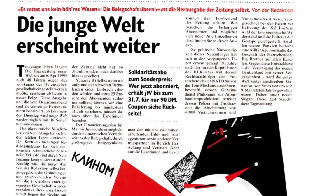 25 Jahre Ver­lag 8. Mai: Das dritte Leben der jun­gen Welt