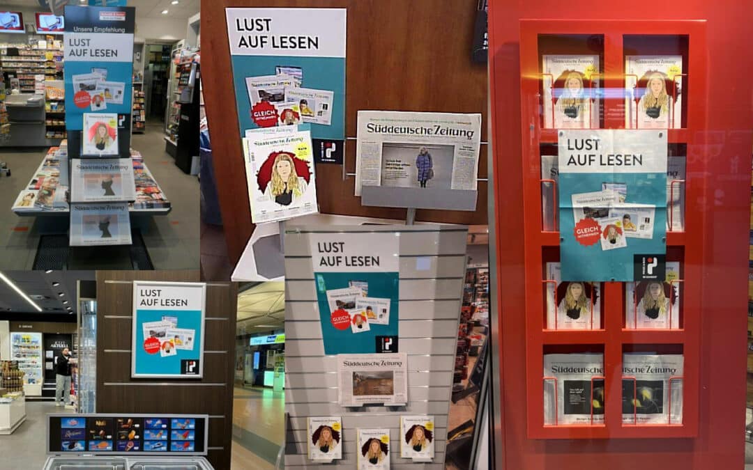 Süd­deut­sche Zei­tung mit star­ker Prä­senz im Bahnhofsbuchhandel