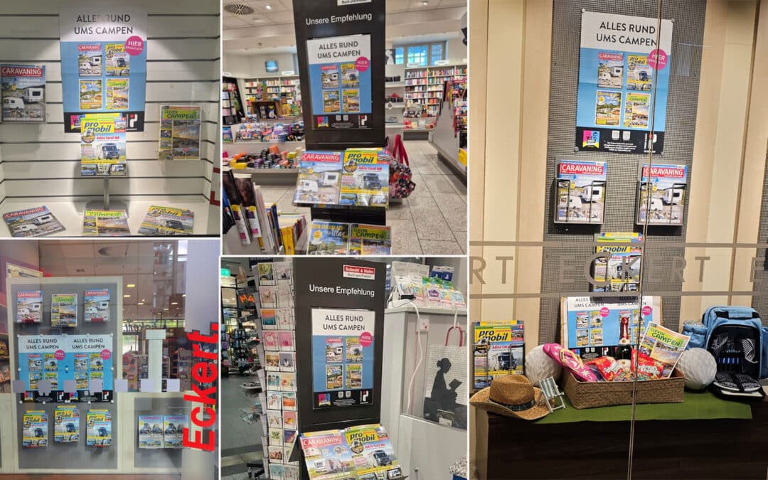 Alles rund ums Cam­pen im Bahnhofsbuchhandel