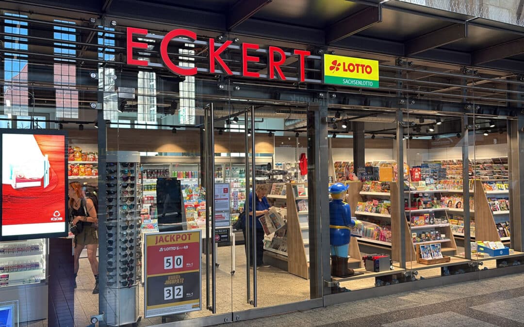 Nach Moder­ni­sie­rung wie­der geöff­net: Eckert in der West­halle des Leip­zi­ger Hauptbahnhofs